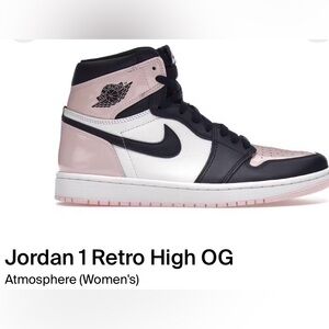 Jordan 1 Retro High OG Women's Sneakers - Black and Pink